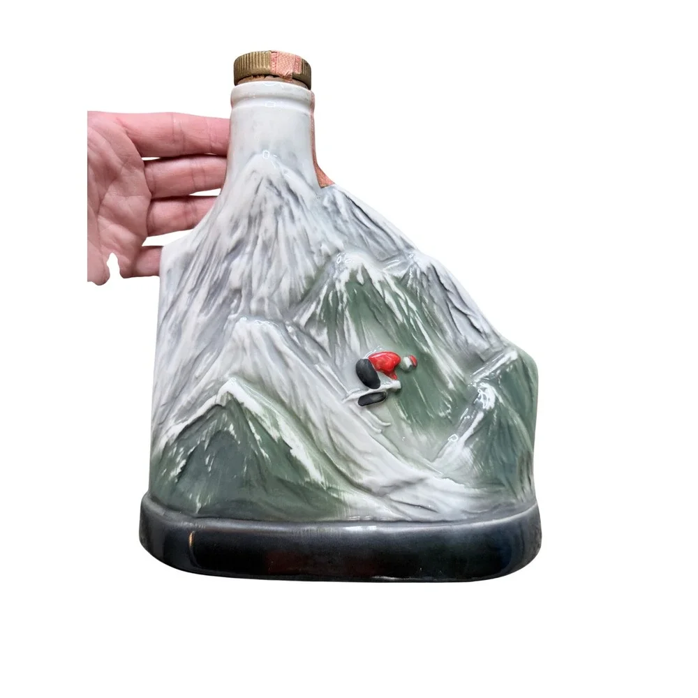 Jim Beam Decanter 1969 Harry Hoffman Ski Country USA Empty Regal China Vintage